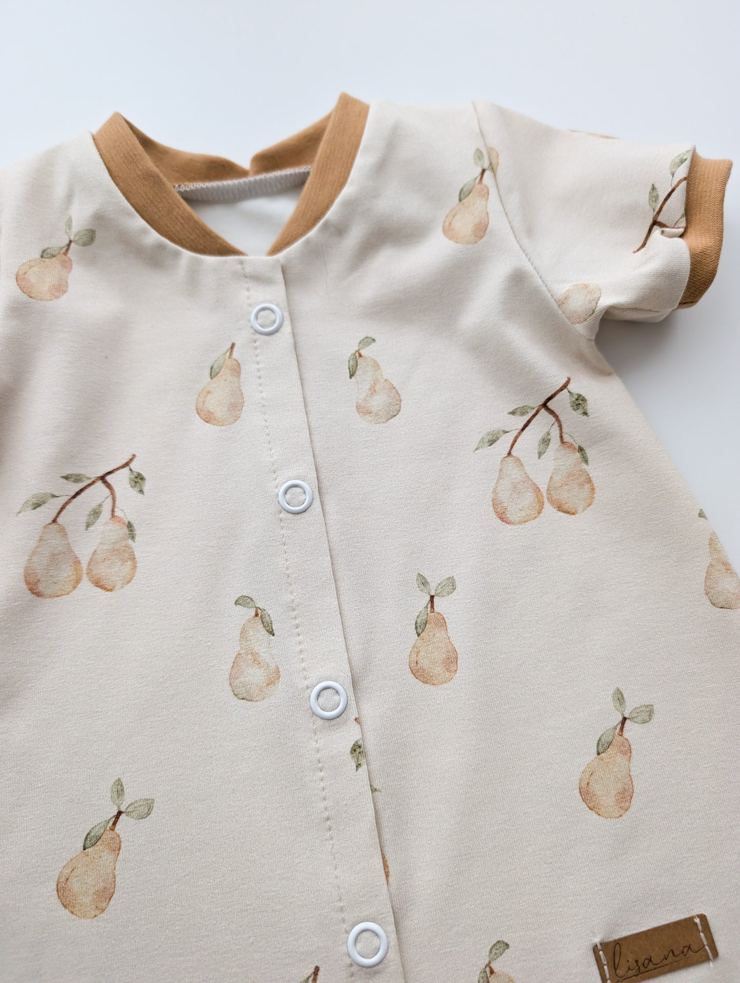 Onesie Birne langarm mit Kokosknopf/Druckknopf